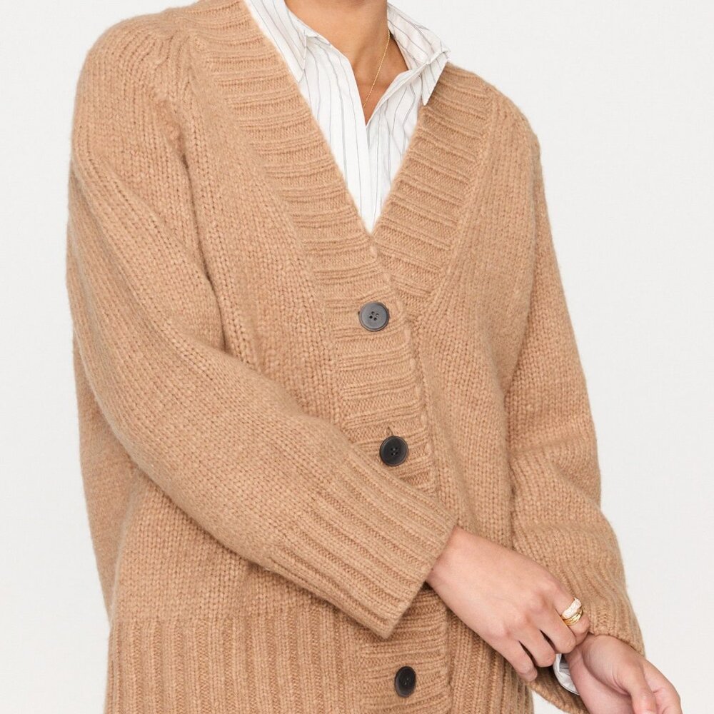 Brochu Walker The Cassian Cardigan in Camel Melange